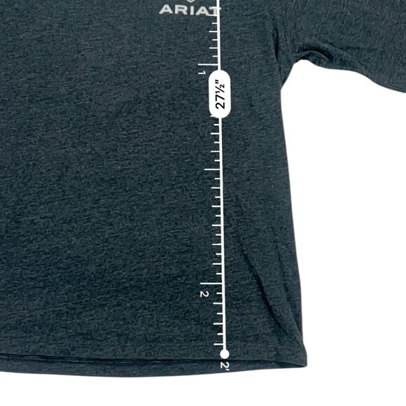 Ariat Men's Long Sleeve T-Shirt American Flag Logo Size L - Picture 3 of 9